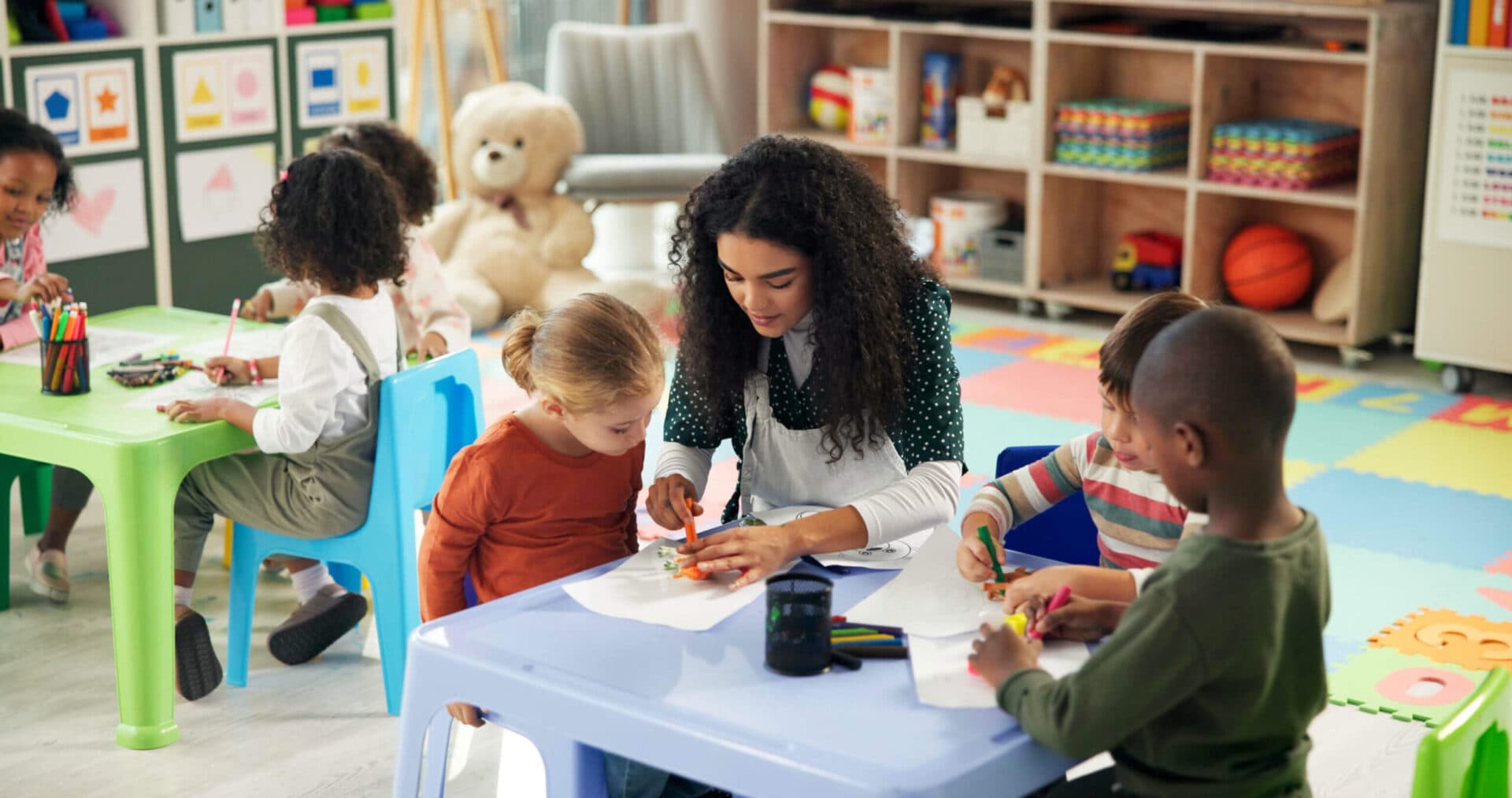 A Virginia Early Learning Academies teacher working with children